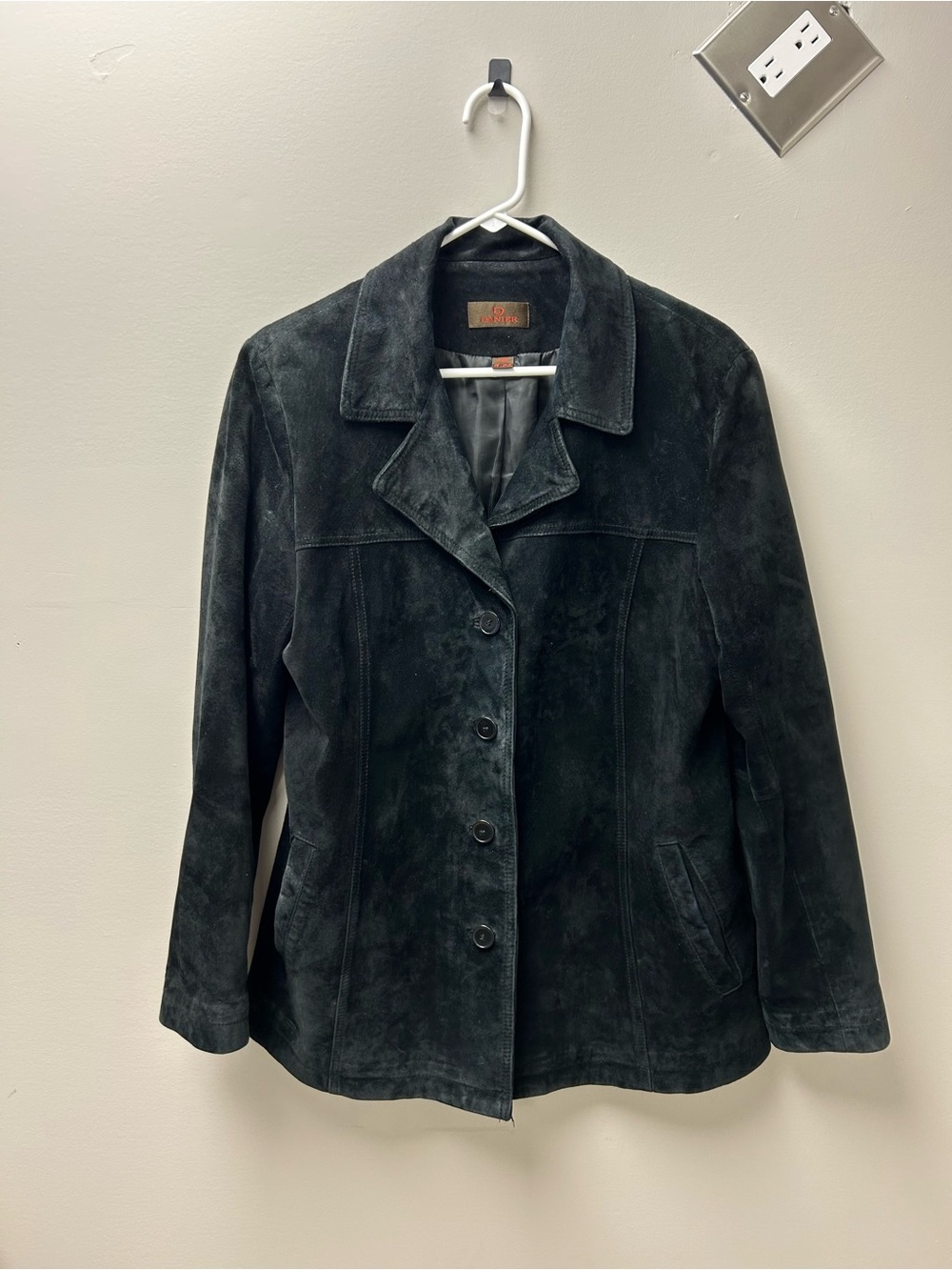 Danier Vintage Black Suede Women’s Leather Coat